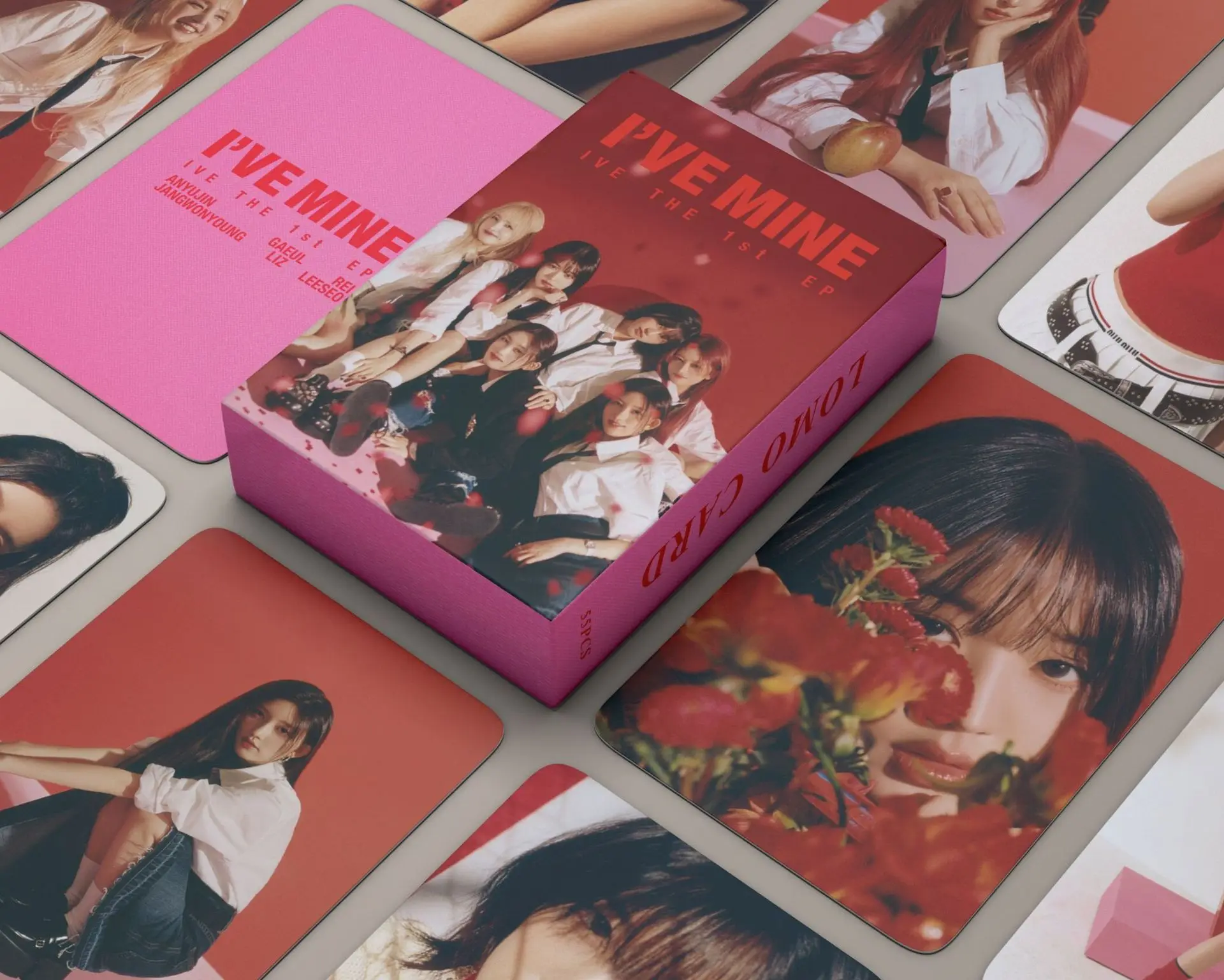 

55Pcs/Set Kpop IVE Album Photocards Seaon's Greetings New Album Lomo Cards 2023 I'VE MINE Get Set, Live Photos Cards Set
