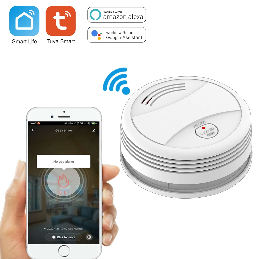 

Смарт-детектор дыма с поддержкой Wi-Fi, 80 дБ