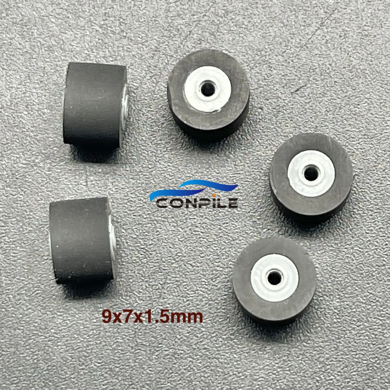 

5pcs 9mmx7x1.5 wheel belt pulley rubber pinch roller for audio recorder cassette deck tape recorder Stereo player