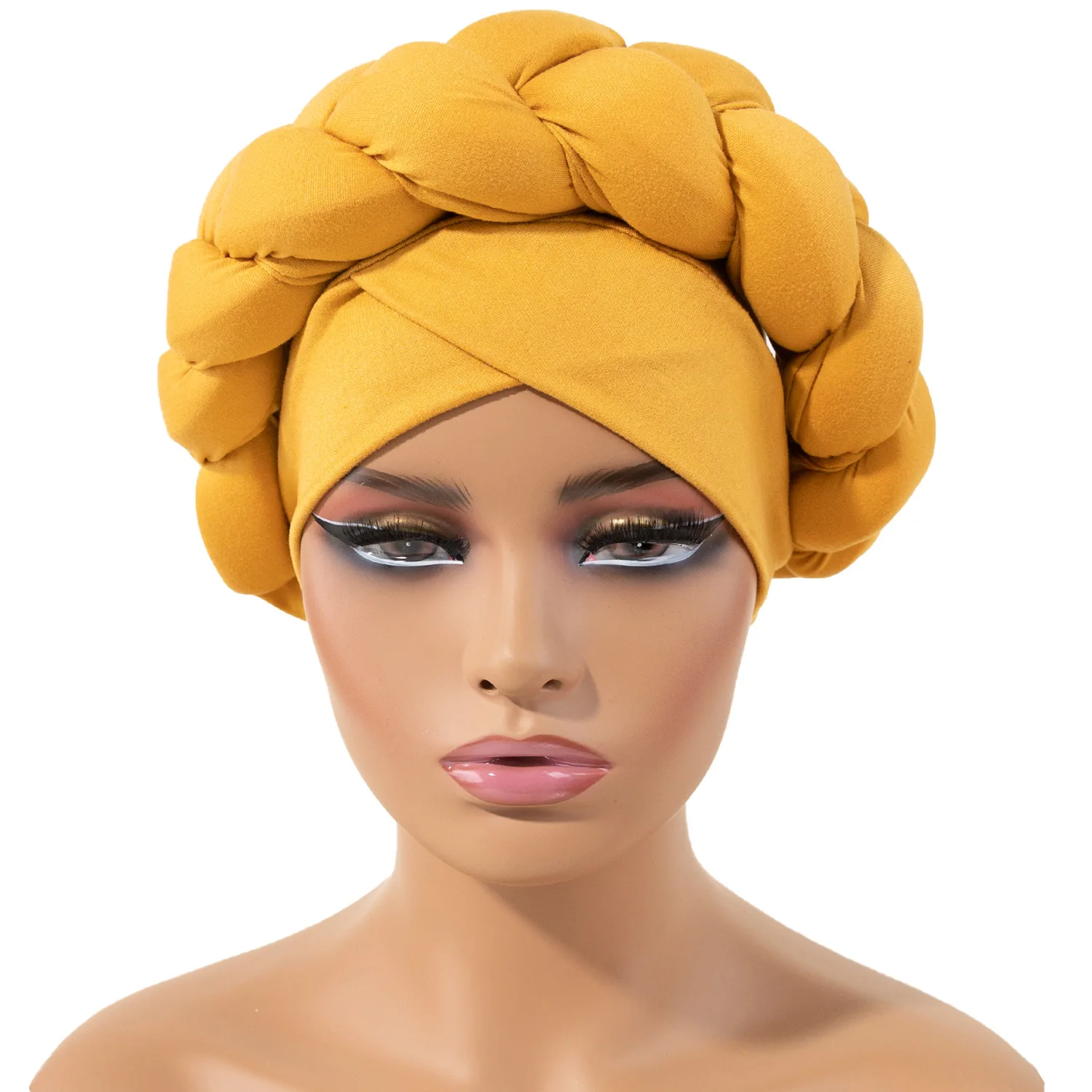 Braided twisted headscarf, solid color headscarf, fashionable headscarf, women's headscarf, brimless urinal cap, chemotherapy ca 6