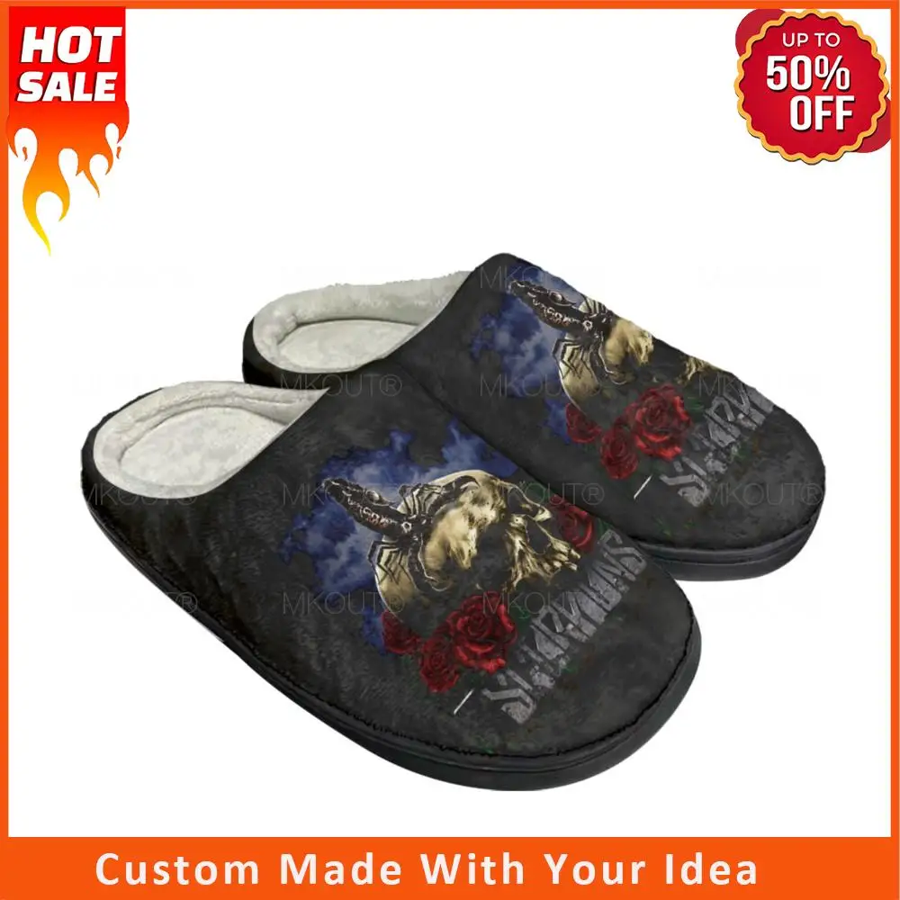 

Scorpions Metal Rock Band Home Cotton Custom Slippers Mens Womens Sandals Plush Bedroom Casual Keep Warm Shoe Thermal Slipper