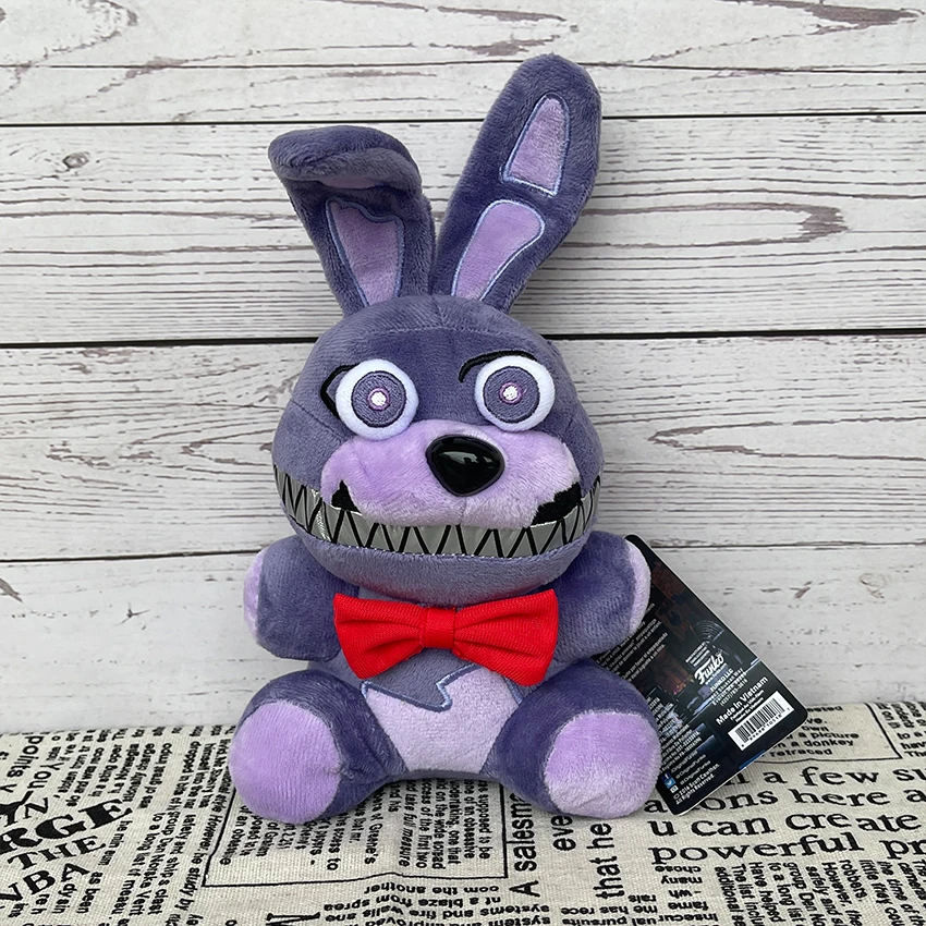 thumbnail image 1 of 18cm Kawaii New FNAF Anime Plush Toy Cartoon Freddy Fazbear Plush Doll Bear Sly Bunny Animal Plush Toys Christmas gifts, 1 of 5