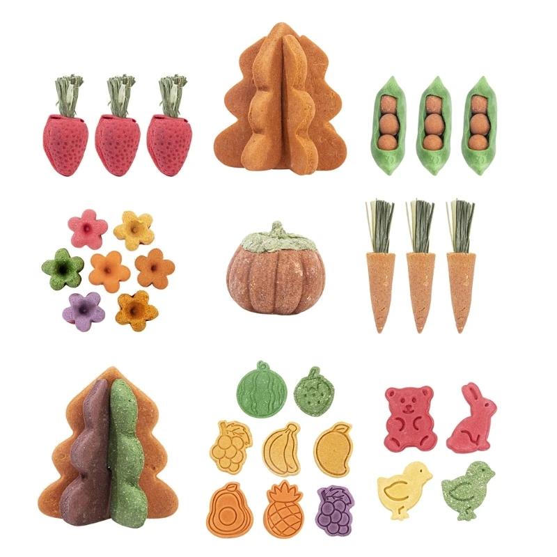 Pet Chew Toys Guinea Pigs Hamster Rabbit Teeth Fruit Grinding Biscuit Small Pet