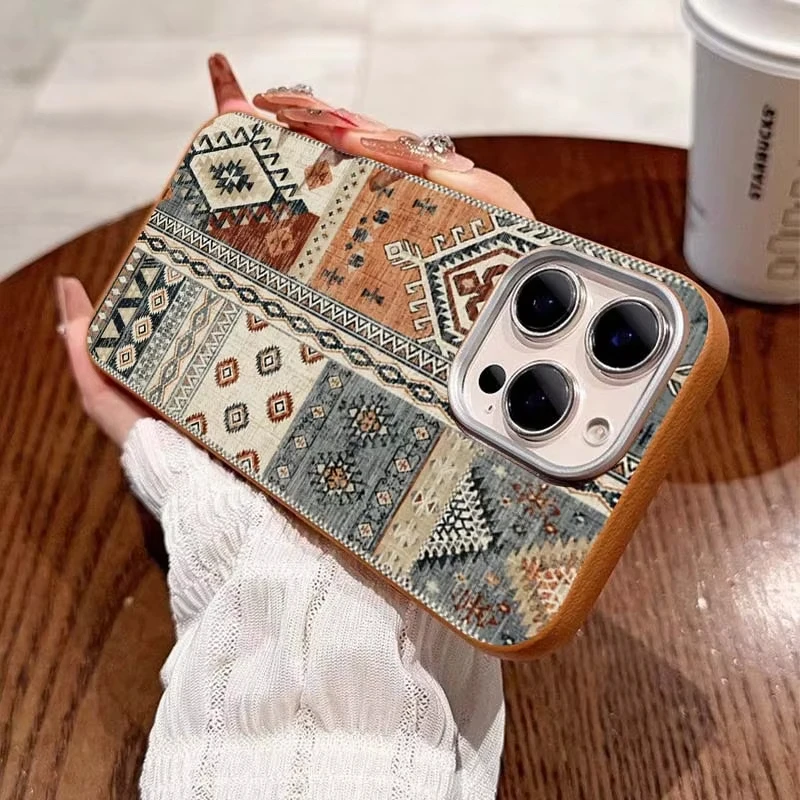 Vintage Grid Design Phone Case, Slim and Stylish Protector