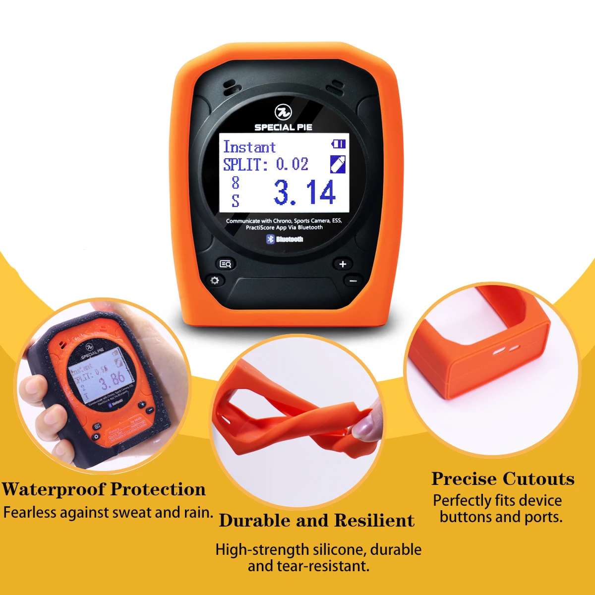 Special Pie M1A2 Shot Timer Silicone Color Skin Cover-Drop-Resistant Waterproof Stopwatch (Timer Not Included)