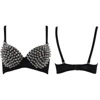 Soutien-gorge push-up gothique pour femme, soutien-gorge sexy, bralette punk rave, soutien-gorge à la mode, boîte de nuit, fête, bar, argent, offre spéciale 4