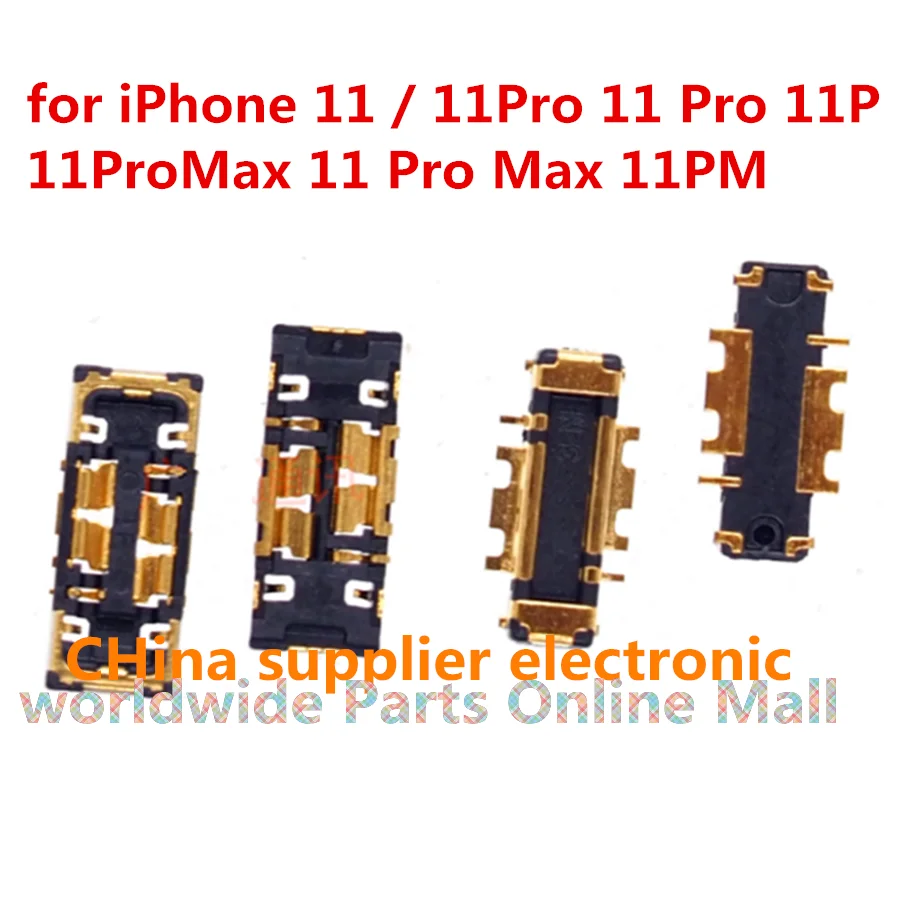 

10 шт.-200 шт. для iPhone 11 / 11Pro 11 Pro 11 P / 11ProMax 11 Pro Max 11PM батарея FPC разъем контактный слот на плате