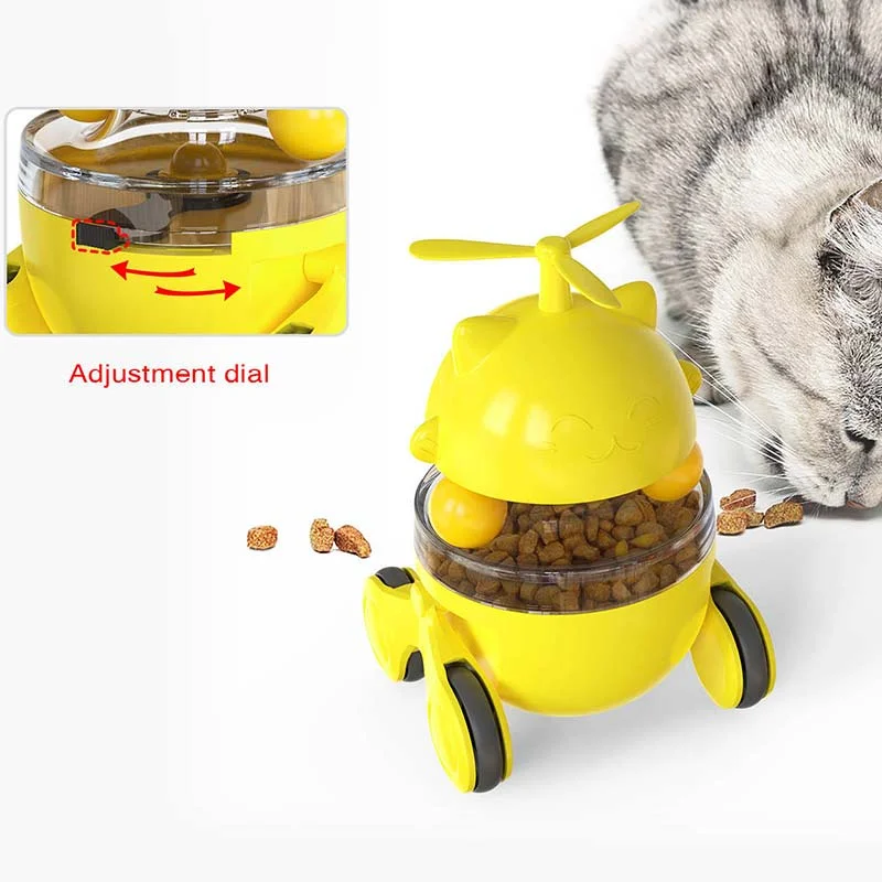 Cat Tumbler Food Dispenser Toy, Cat Puzzle Feeder, Roller