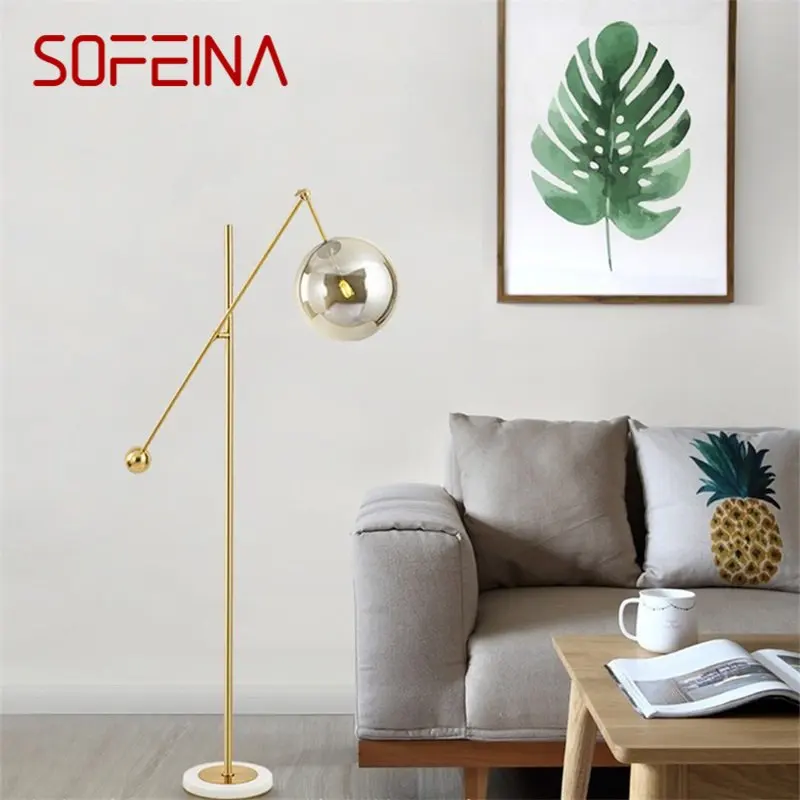 

SOFEINA Nordic Creative Marble Floor Lamp Lighting Modern LED Decorative for Home Living Bed Room
