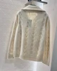 NIGO LP Women's Spring And Autumn Lapel Floral Embroidery Long Sleeve Solid Color Knit Cardigan #nigo61528 5