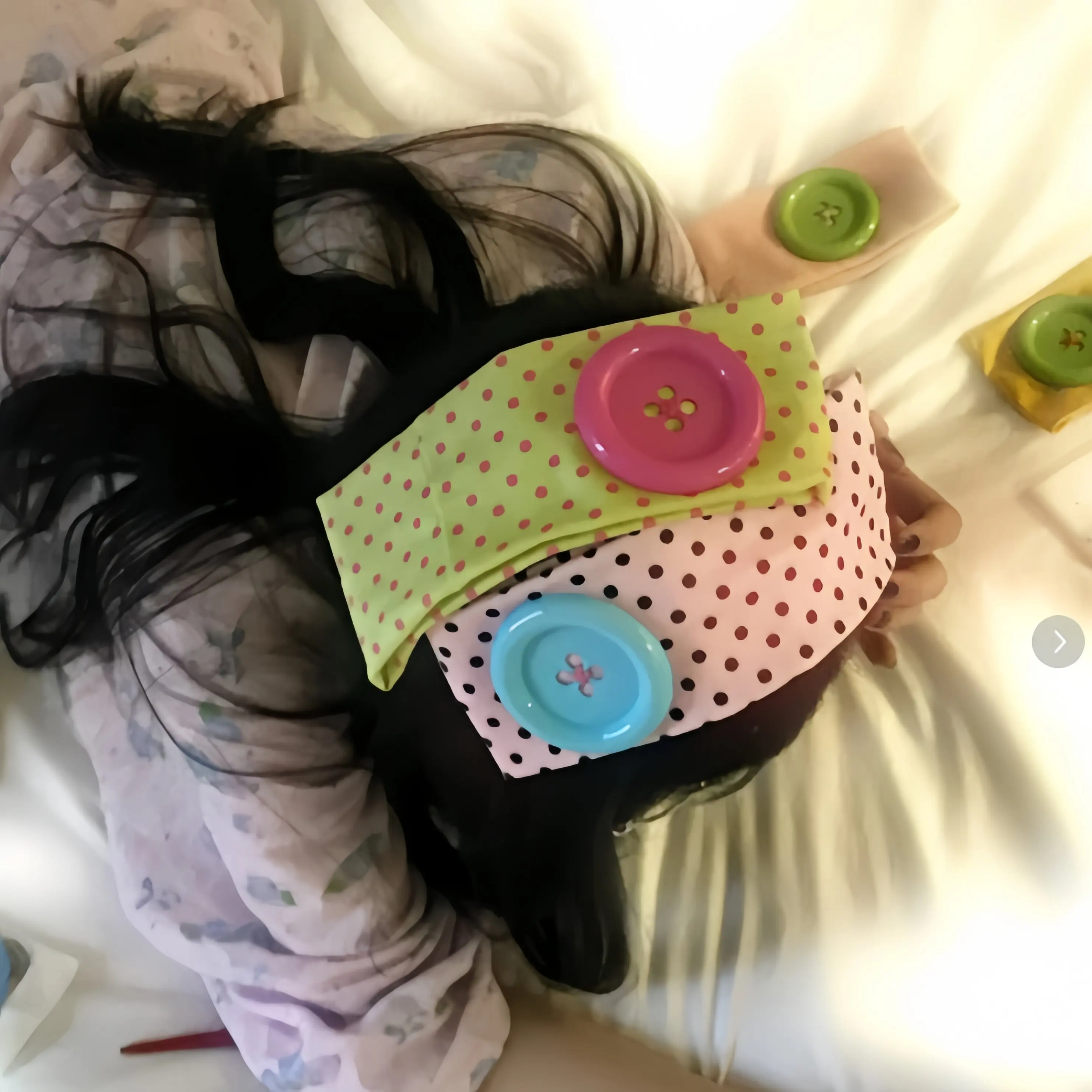 Vintage Women's Polka Dot Button Headband Spicy Girl Ins Y2K Japanese Trendy Headband Sweet Cool Sports Yoga Headband 4
