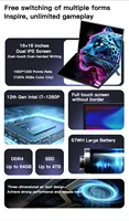 SZBOX DS16 16inch Dual Screen Laptop i5-12450H / i7-1260P Wins 11 2.5K 1024 / IPS WIFI BT 57.76WH Battery 16" Double Laptop 2