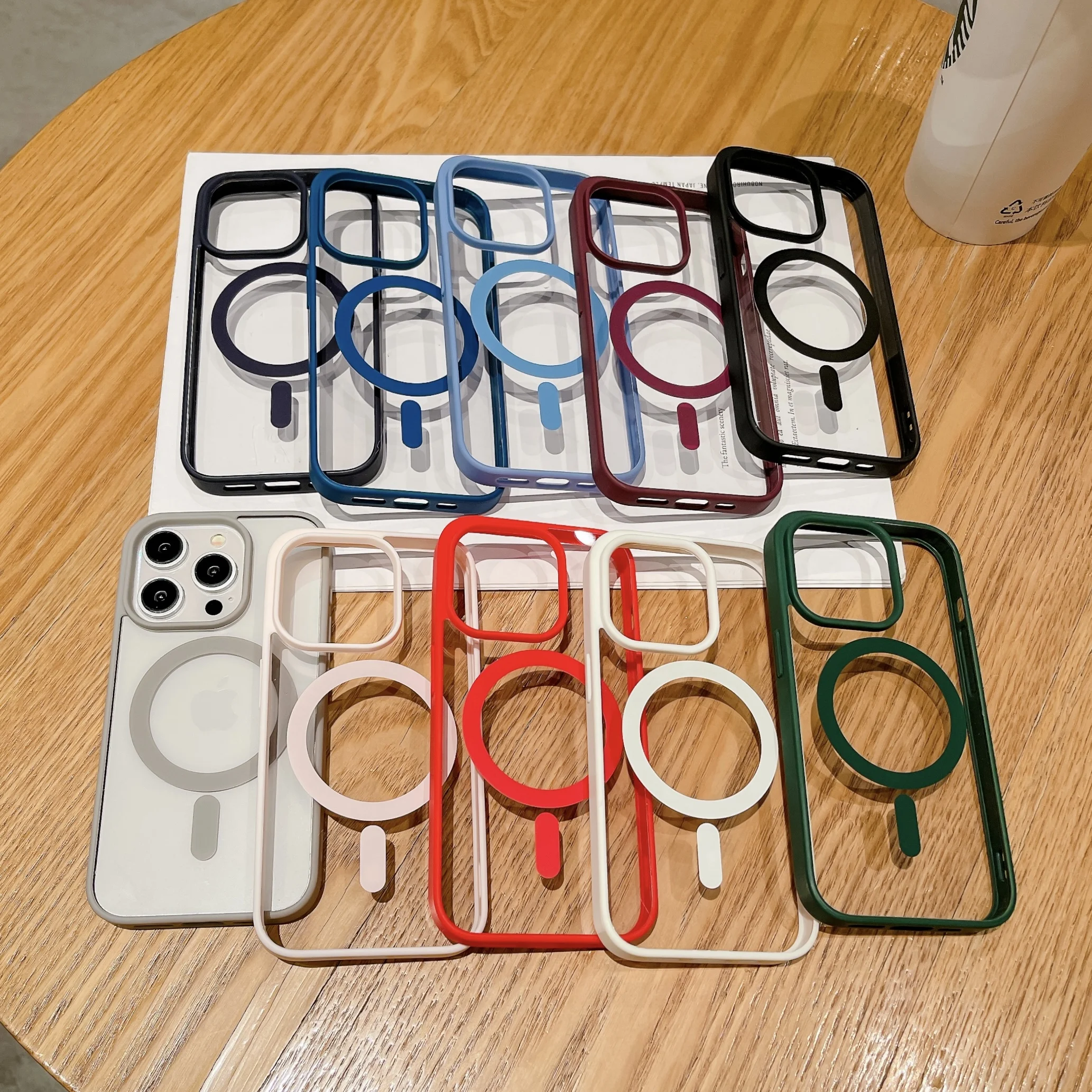 Deluxe Magnetic Clear Wireless Charging Case with Shockproof Protection