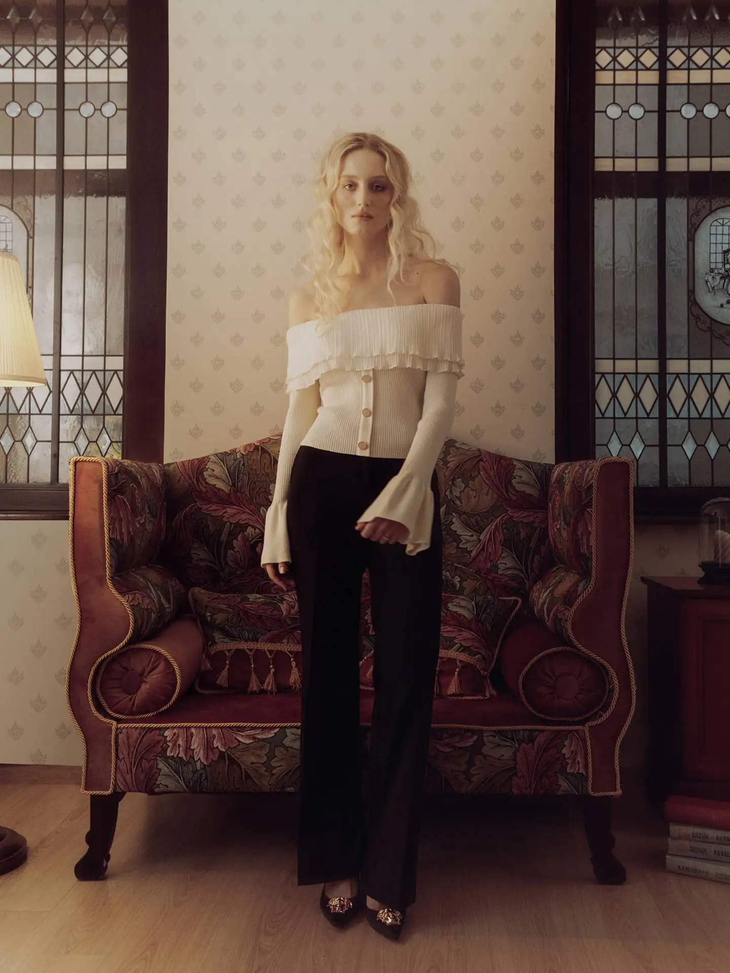 Knit Backless Sweater Pullover Female Patchwork Ribbed Off-Shoulder Slim Fashion Y2k Autumn Top Women's Knitwear Pullover