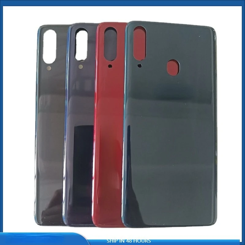 

Задняя крышка для Samsung Galaxy A20s A207 A207F A207M, корпус, крышка аккумулятора, задняя крышка с объективом камеры, запасные части
