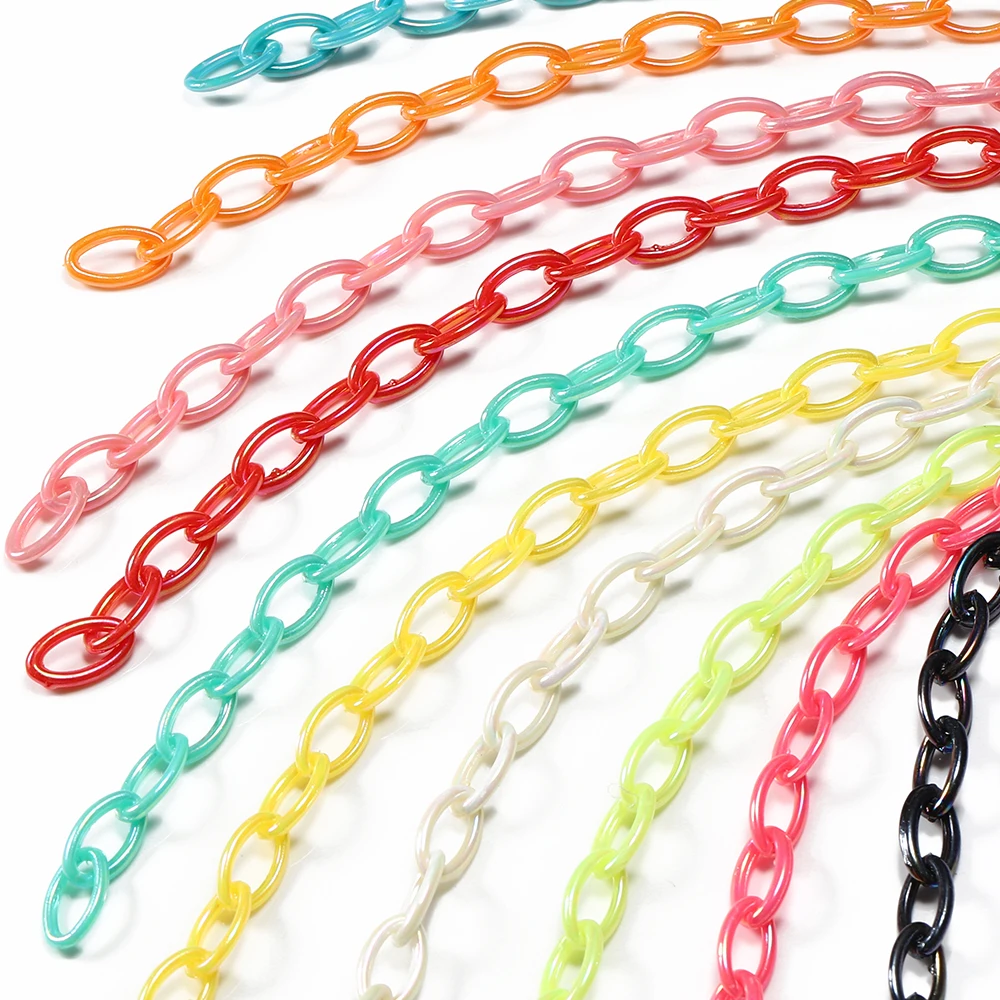 Цепочка из акриловых звеньев для изготовления украшений сделай сам пластиковая