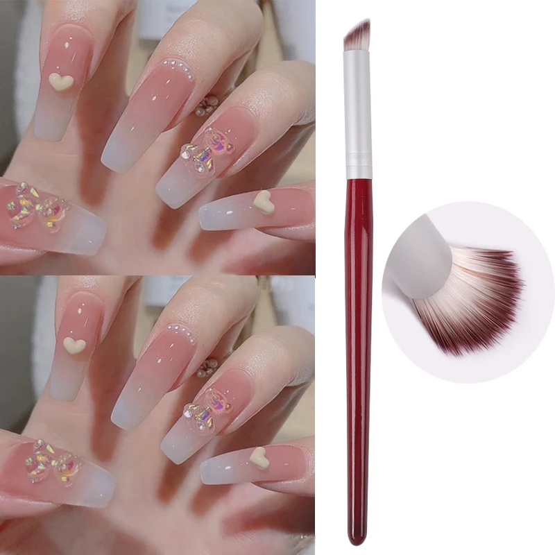 

Кисть для дизайна ногтей, ручка для градиентного рисования со скошенным Ротом, кисти для макияжа ногтей, кисти для нанесения косым УФ-гелем, ручка для постепенного рисования, инструмент для маникюра