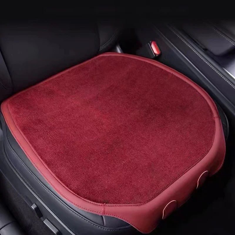 

Fashion Car Front Seat Cushion Universal Cars Backless Short Plush Single Piece Seat Pad Luxury Breathable Non-slip Car Supplies
