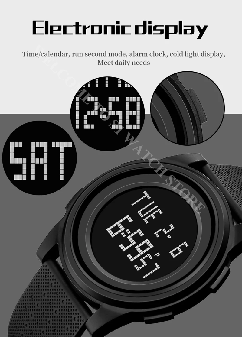 Creative Ultra Thin Mens Watches Waterproof Youth Style Silicone Strap Digital Wristwatches For Man Luminous Led Sport Clock New