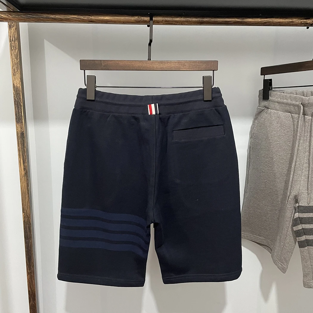 

Fashion Four-Bar Striped Shorts Pants Men's Summer TTB Y2K Sweatpants Pure Cotton Pants Sports Casual Shorts Men 2023