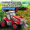 1:24 Farmer's Car 2.4G Remote Control Electric Ransport Truck Dump Truck Water Tanker Children's Remote Control Car Gift 2