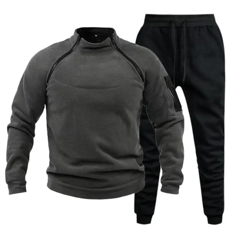 Men's Sets Hoodies+Pants Autumn Round Neck Sweatshirt Sweatpants Fashion Slim Fit Men Set Hoodie Pant Hip Hop Clothes