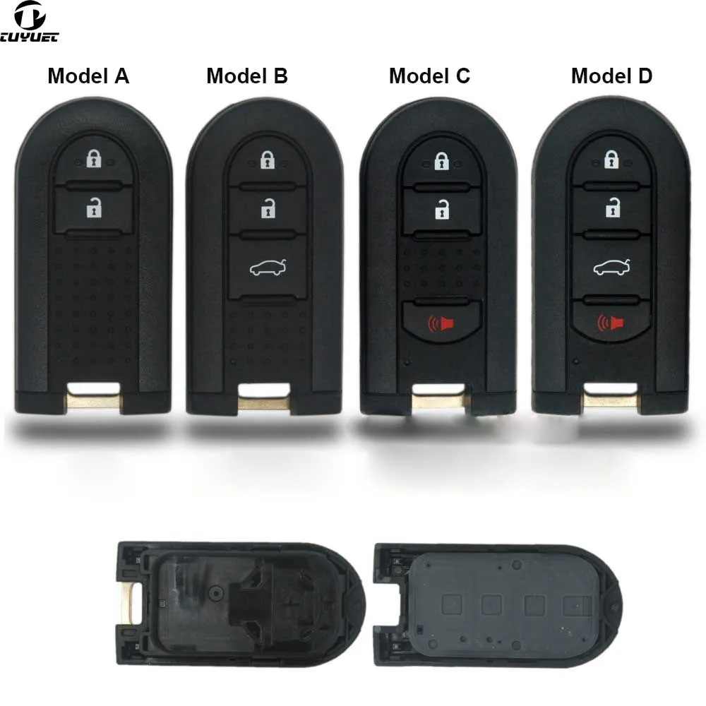 

Smart Remote Key Shell for Toyota Rush Daihatsu Wigo PERODUA Replacement Car Key Blanks with Emergency Insert key Blade