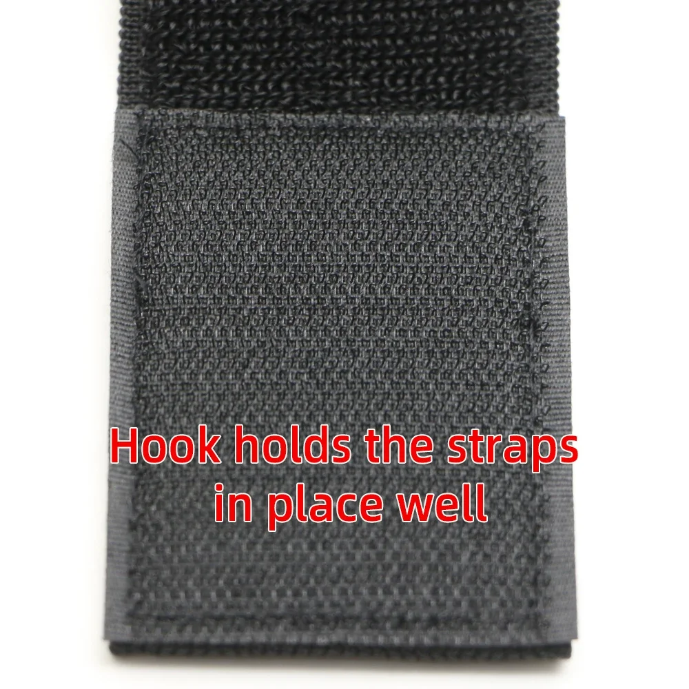 Customizable Elastic Hook and Loop Nylon Strap with Reverse Buckle