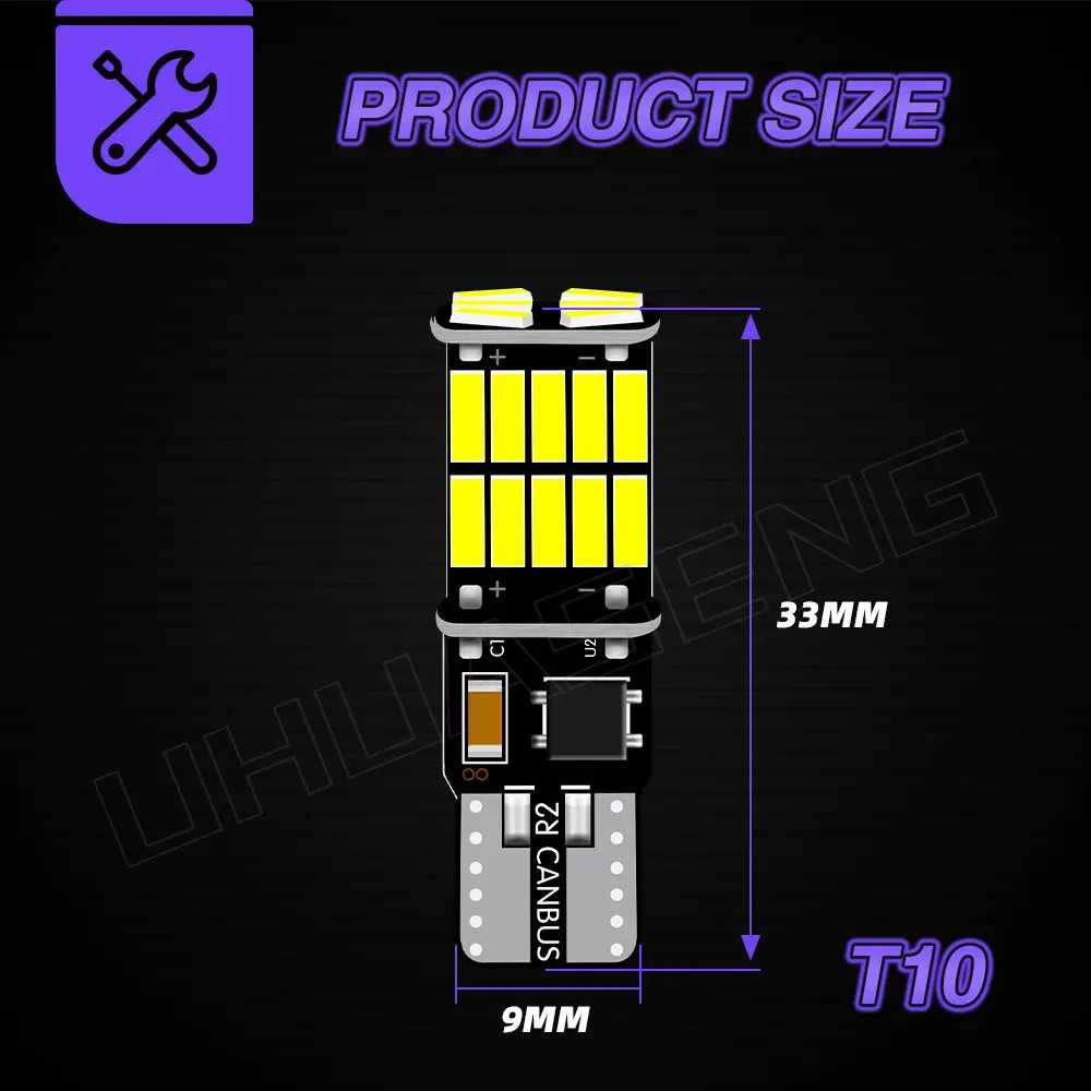 UHUASENG LED , T10, H6W, BA9S, BAX9S, BAY9S, H21W, W5W, 194, T4W, 26smd, ׸ , ڵ  Ʈ, ȣ , DRL ڹ, 2 