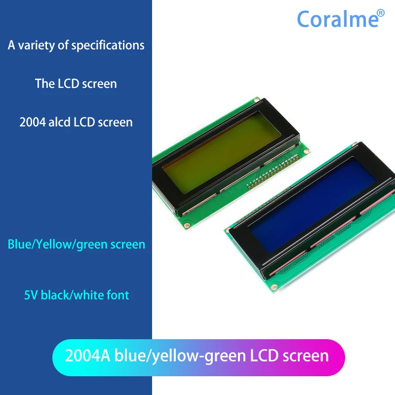 LCD1602 Module Blue/Yellow/green Screen 20* 4.5 V LCD/LCM Display PCF8574T PCF8574 IIC I2C Interface For 5V Arduino