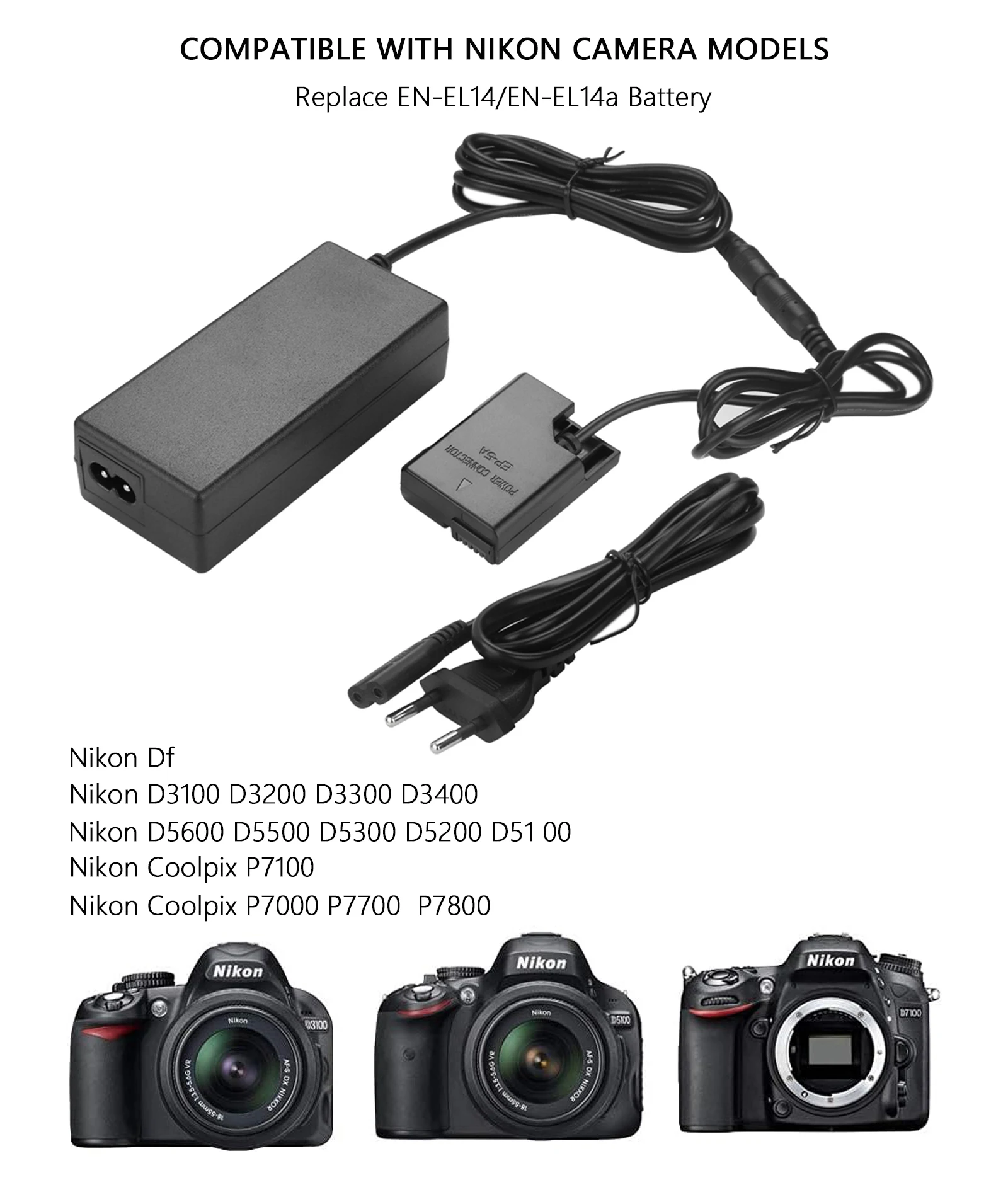 Nikon D5200 Charger Nikon Camera Charger MH-24 For EN-EL14 D3200