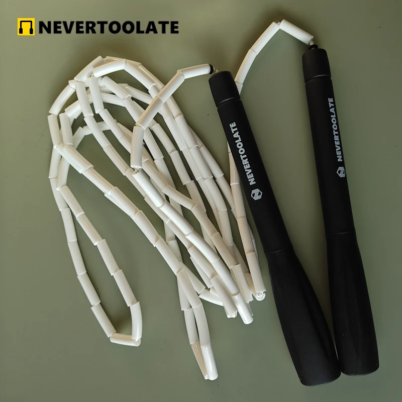 NEVERTOOLATE TPU Soft Beads Beaded Jump Rope Freestyle Skipping Rope No Tangle Fitness Crossfit