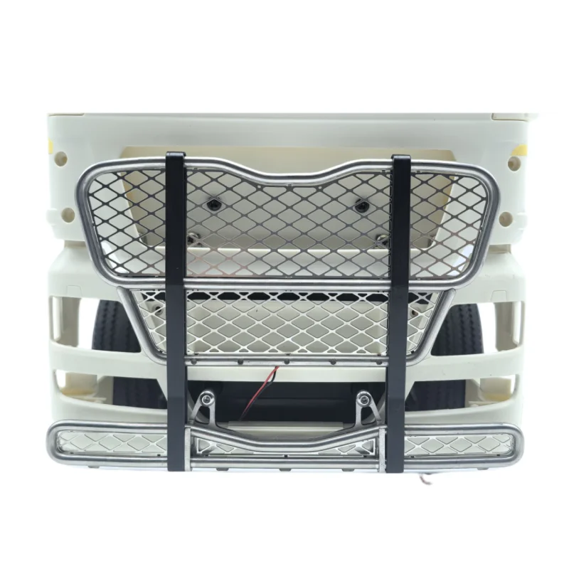 Front Bumper Light Collision Barrier Cattle Fence Lamp for Tamiya 1/14 RC Truck MAN TGX 540 56325 56329 Tractor Trailer Parts 6