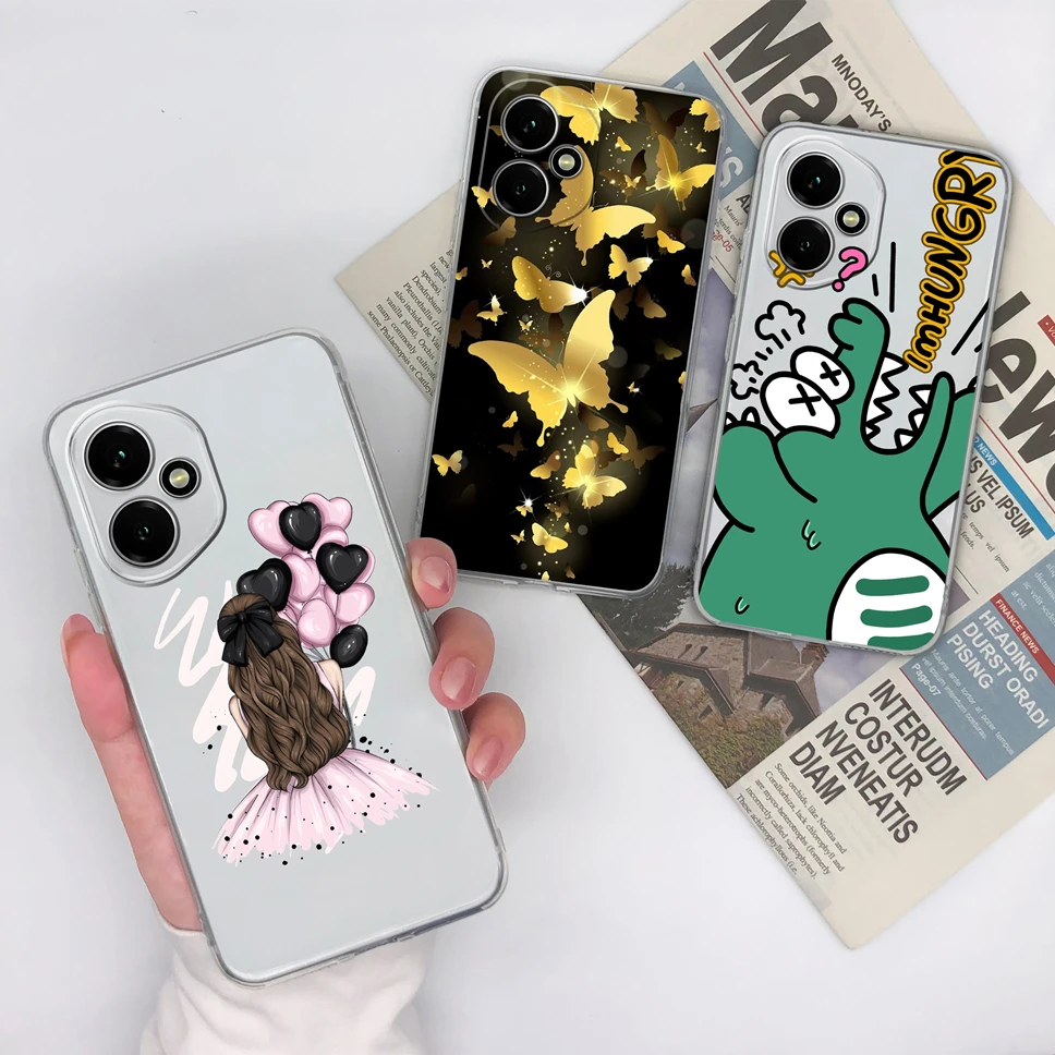 Cute Astronaut Transparent TPU Silicone Phone Case - High Quality Soft Back Cover
