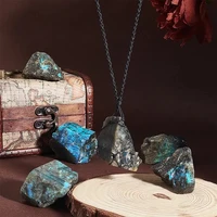 Pierre de labradorite naturelle brute en vrac, adaptée au culbutage, au meulage, au polissage et à la décoration de la maison ou du bureau. 6