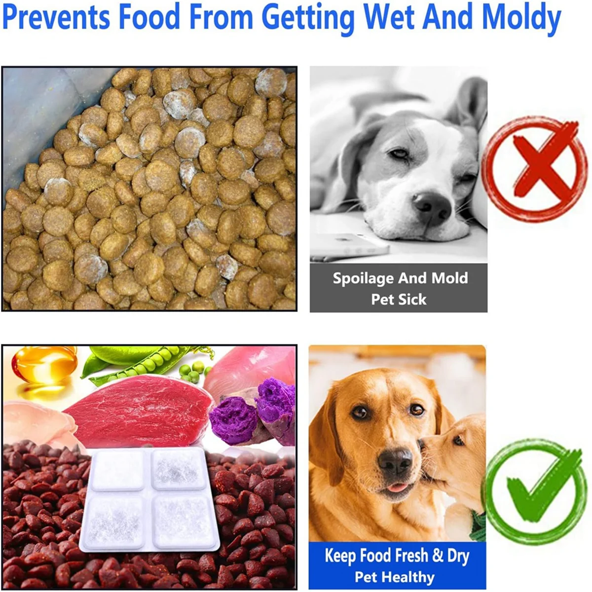 12PCS Pet Food Desiccant Bag for Petlibro Automatic Cat Dog Feeders Keep Pet Food Dry and Fresh pet food desiccant