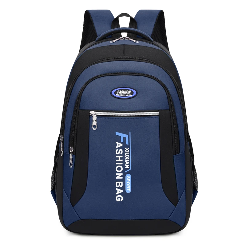 Travel backpack, equipped with adjustable shoulder straps, laptop compartment, front pockets, and durable fabric