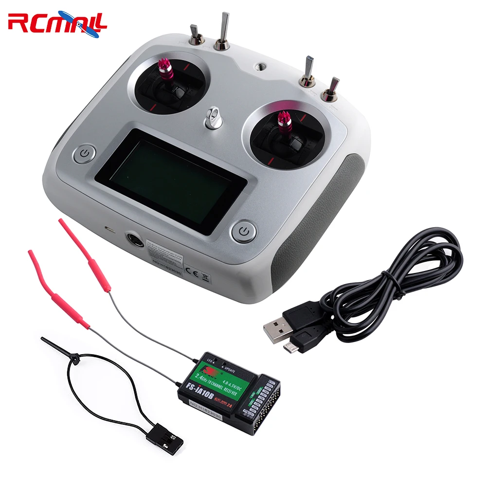 

RCmall FS-i6S Trasmitter Remote Control 2.4G 10CH with FS-iA10B Receiver PPM Output for RC Helicopter Multicopter