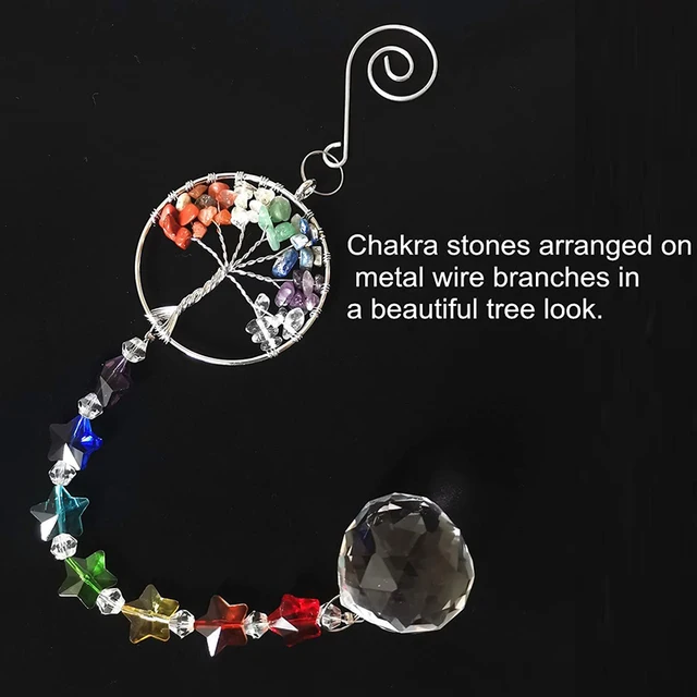 7 Csakrák Kristályok Színes Fali Ablak Függő Napsütő Medál Diy Kristályfa Autó Otthoni Iroda Kerti Dekoráció - Image 5