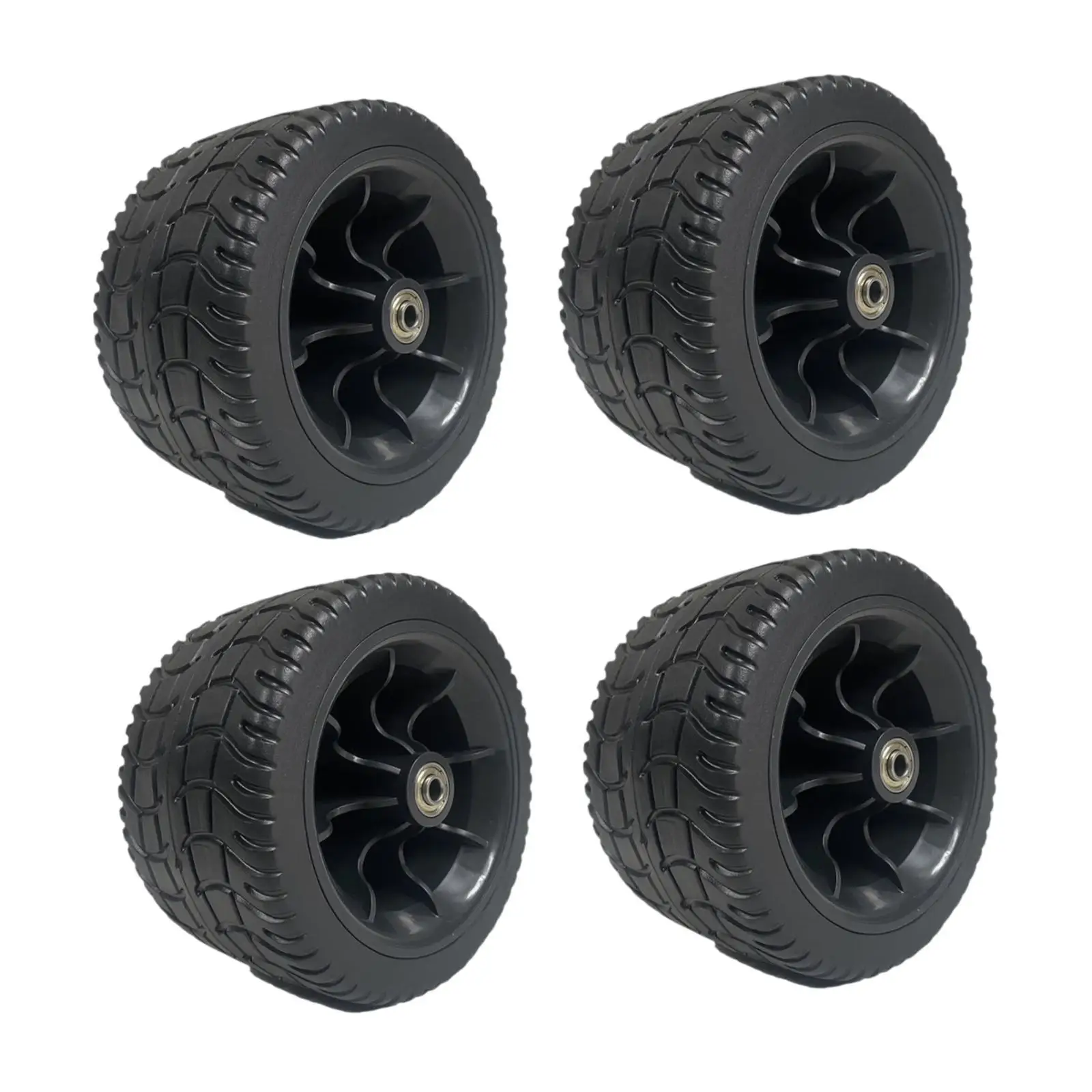 7" Wheelbarrow Tire Solid Tire Assembly Replace Garden Cart Wheelbarrow Wheel Heavy Duty for Shopping Beach Outdoor Indoor