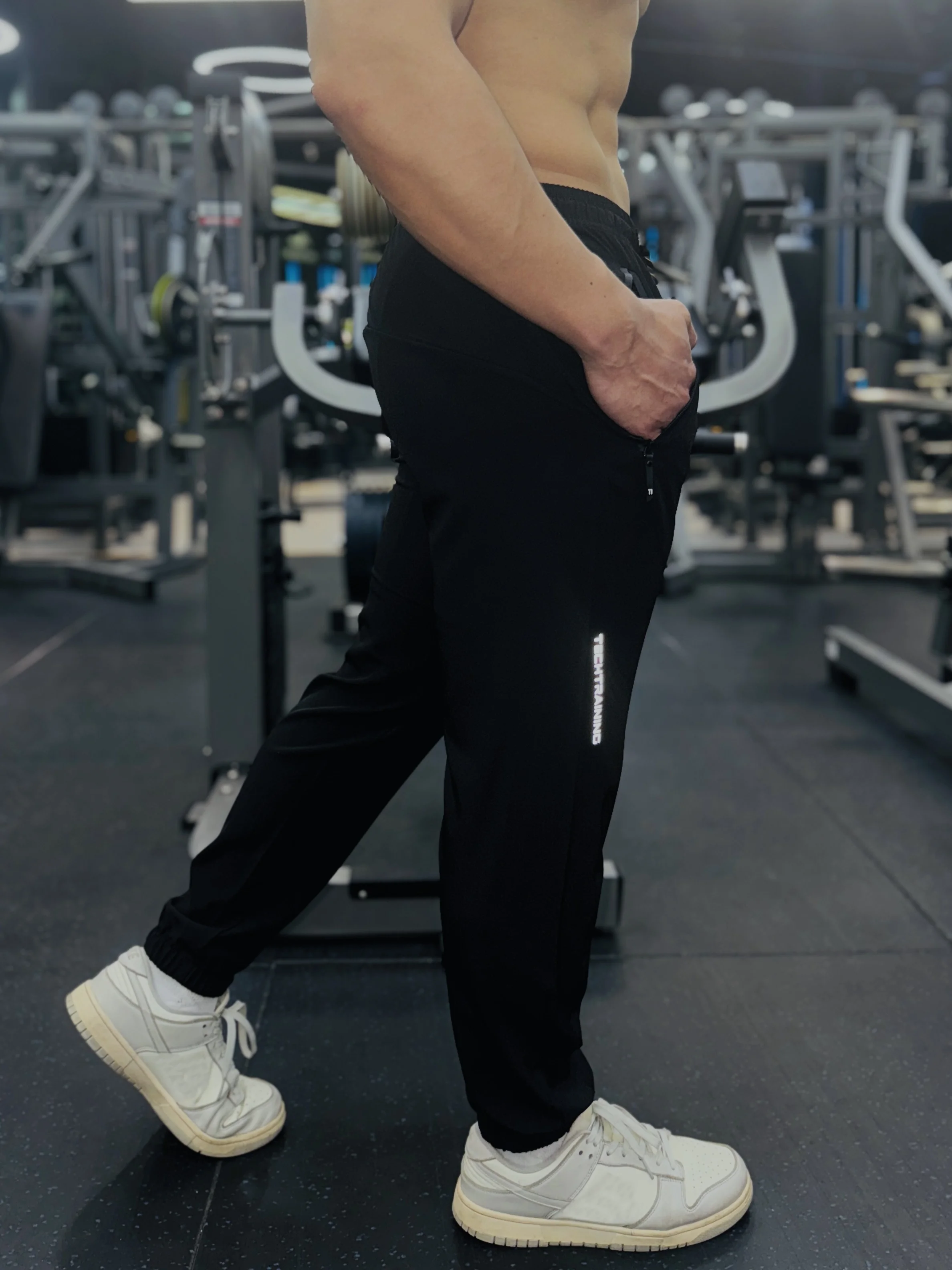 بنطال رياضي رجالي، رفيع وخفيف يسمح بمرور الهواء، ا...