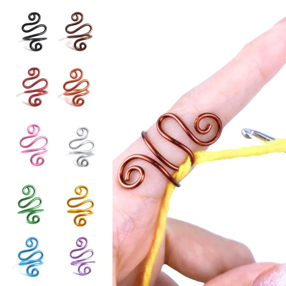 Sewing Tools Knitting Supplies Handmade Crochet Tension Ring Adjustable Hook Ring Yarn Tension For Crochet Lovers