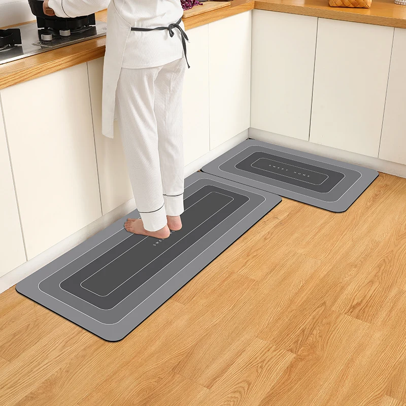 1PCS Kitchen Floor Mat Waterproof, Anti-skid, Anti-dirty Foot Mat Household Door Mat, Door Mat Carpet, Diatomite Door Mat BEST SELLERS