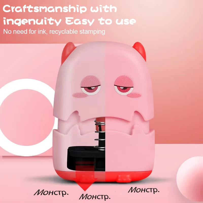 baby name stamp children's personalized waterproof little monster stamp student clothing not easy to fade safety Seal