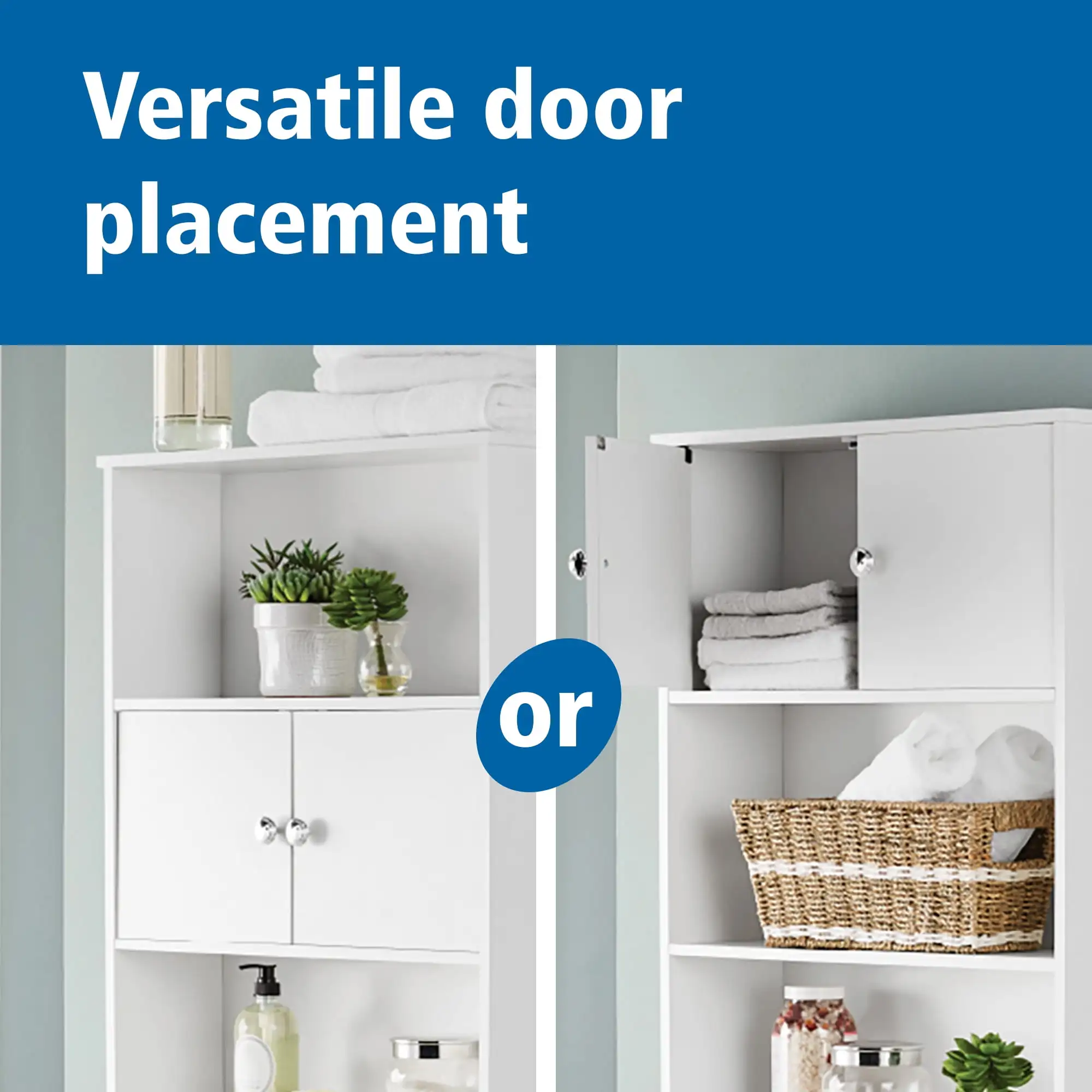 Over-The-Toilet Bathroom Space Saver Storage Cabinet, 3 Shelves, White 3