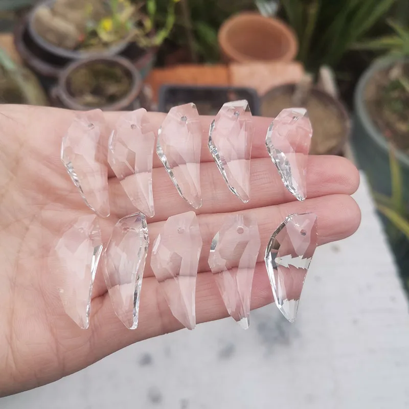 10pcs 30mm Crystal Prism Suncatcher Chandelier Parts Home Wedding Party Decoration Sun Catcher Pendant DIY Jewelry Making