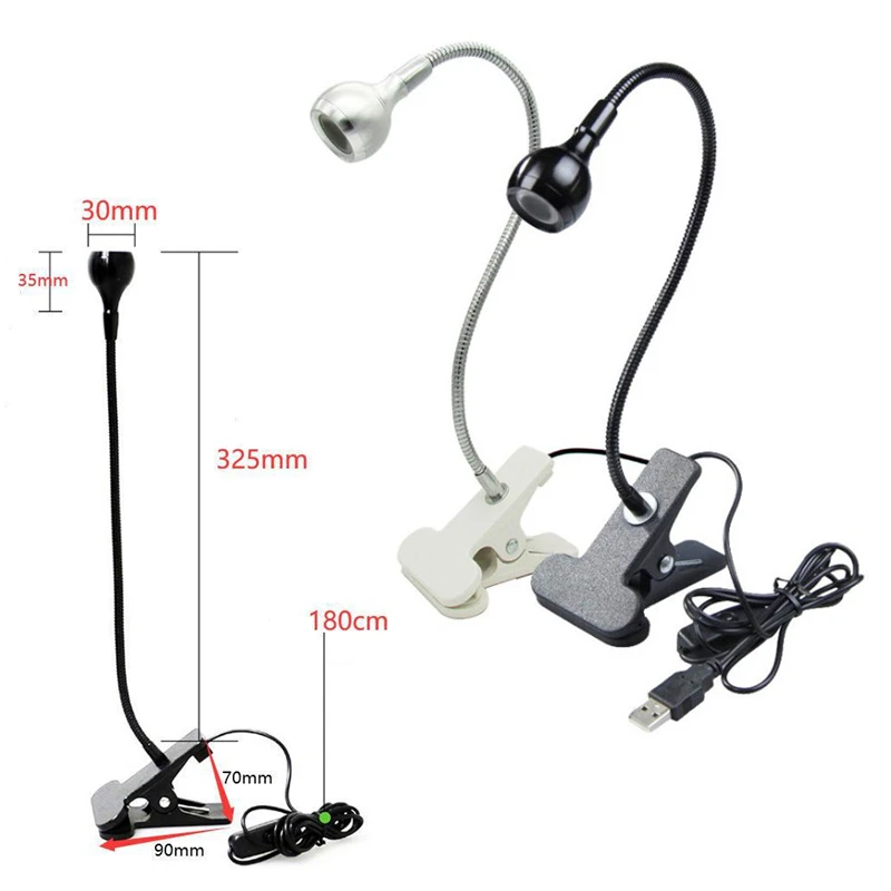 Description Picture 4 of itemUSB Ultraviolet Table Lamp LED Clip Desk UV Lights Mini Gel Curing Light Nail Dryer for Diy Nail Art for Cash Medical Detector