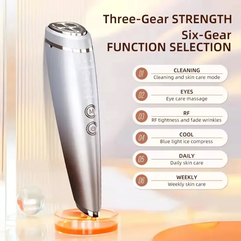 EMS Facial Massager High Frequency 6IN1 Face Lifting Microcurrents for Face and Eyes Tightening RF Beauty Health Face Care Tool