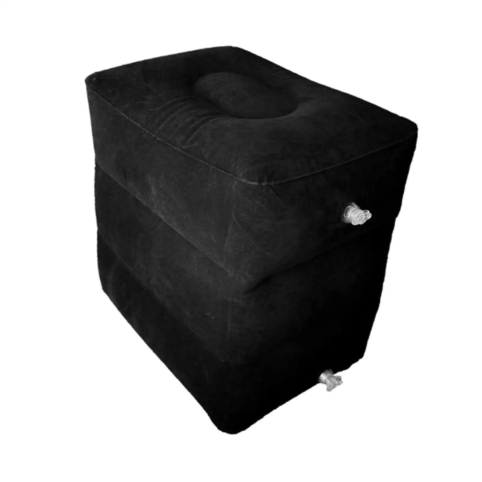 Inflatable Travel Foot Rest Pillow ,inflatable Mat Folding Pillow,Camping Black Travel Footstool Adjustable Height Leg Pillow