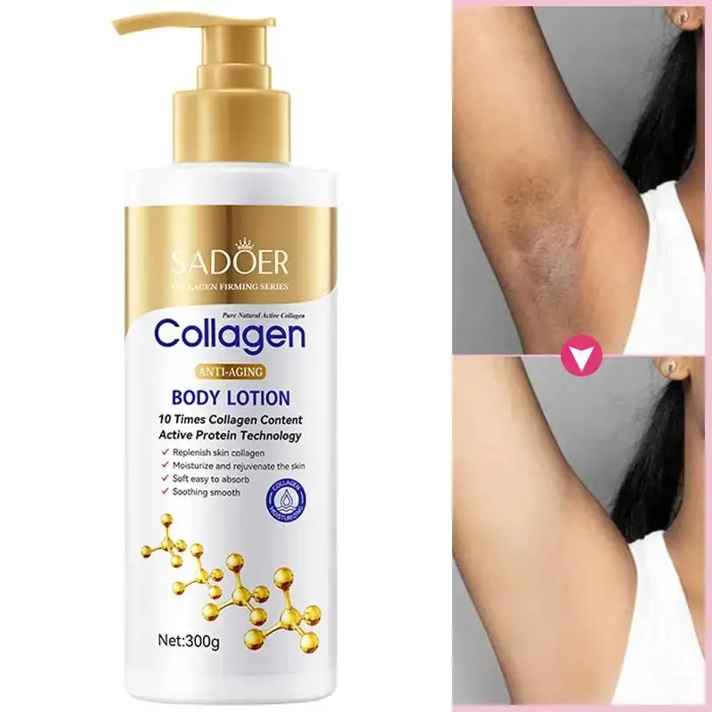 Collagen Milk Bleaching Face Body Cream Whitening Skin Moisturizing Lotion Lightening Care 2